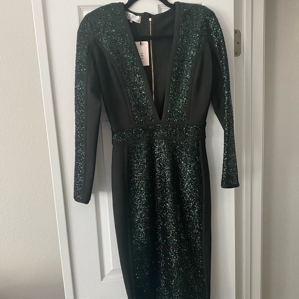 NWT Size Small House of CB Emerald "Sienna" Cocktail  Dress